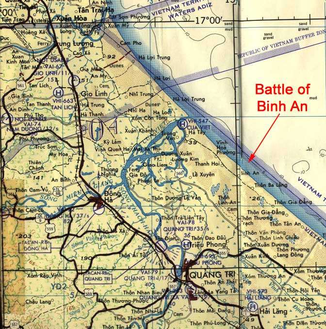map of vietnam war battles. Battle of Binh An